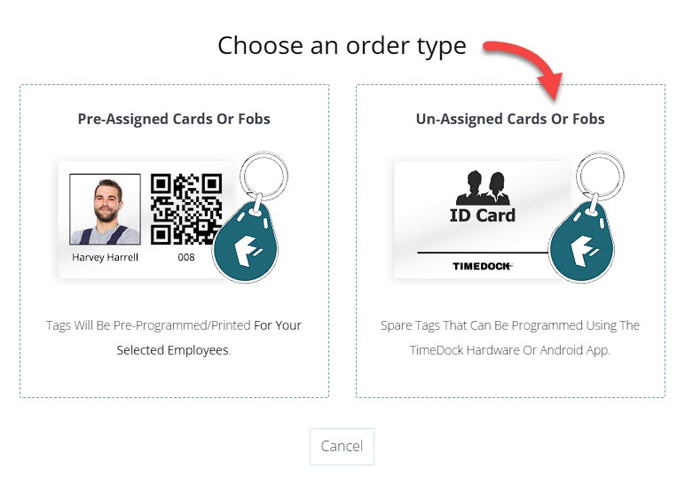 Un-assigned tags order type